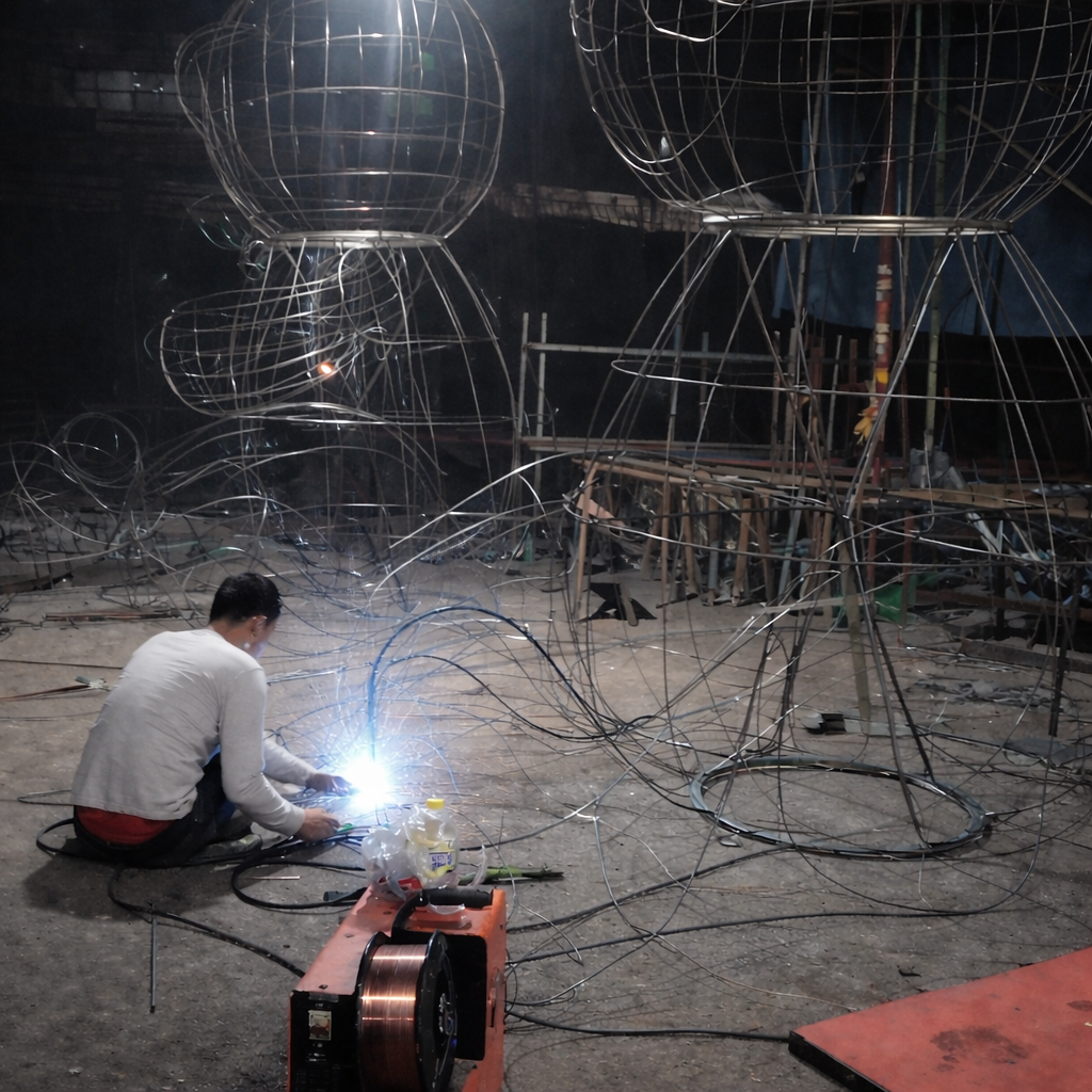 Large-scale metal welding and frame production