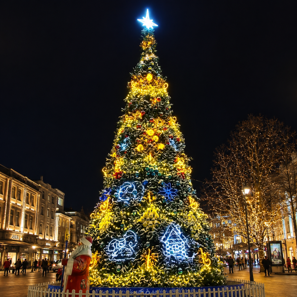 Giant Outdoor Pre-Lit Christmas Tree